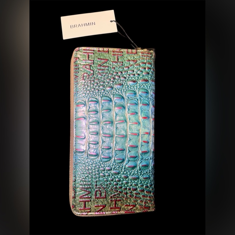 Brahmin Skyler Travel Passport Wallet Multi Adama - Picture 2 of 3